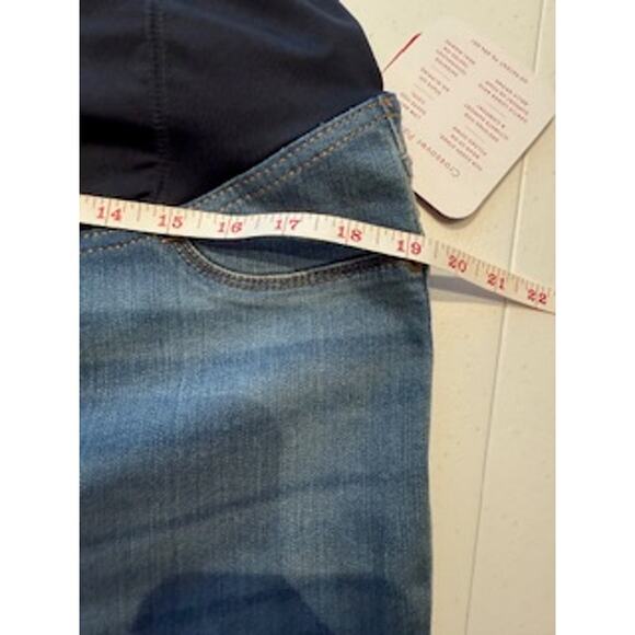 Isabel Maternity Size 12/31R 29" Crossover Panel Maternity Jeans NWT - Picture 3 of 10